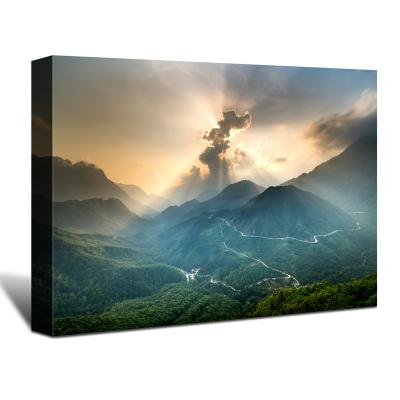 China Beautiful Sunset Landscape Oil Painting Picture Canvas Art Custom Modern Print Home Decorative Painting For Home for sale