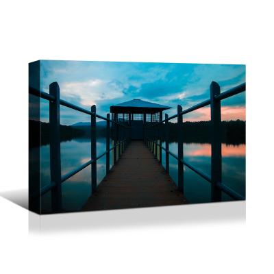 China Modern Sunset Above The Pillar Seascape Painting Canvas Wall Art Office Canvas Print Home Decoration Custom Wall Art for sale