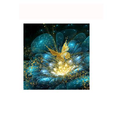 China Beautiful Modern Butterfly in Gold Color Decorative Modern Wall Art Painting Supplies Porcelain Crystal Painting for sale