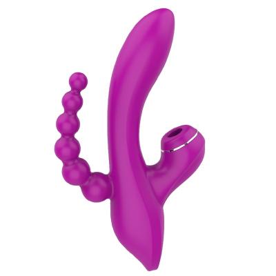 China Silicone+ABS Clitoral Three Point Rabbit Vibrator Massage G-spot Stimulation Anal Sucking For Female Masturbation Sex Toys for sale