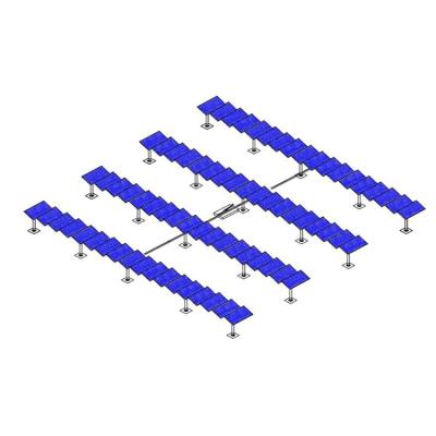 China 2-20KW Wanael Hot-dipped Galvanized Steel Photovoltaic Power Station Rack System , Single Axis Solar Sun Tracker for sale