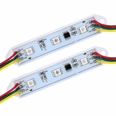 China Waterproof Epistar 12v ucs1903 ws2811 sm16703 3pcs smd5050 RGB rectangle pixel led module for dance floor for sale