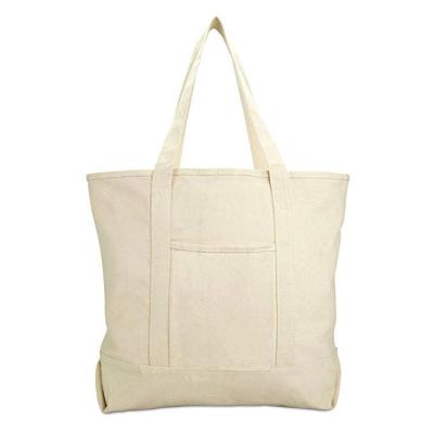 China Best Plain Tote Bag Blank Large Cotton Shopping Bag Blank Eco-friendly Cotton Tote Bag for sale