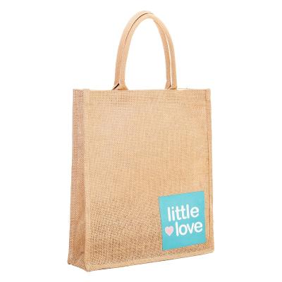 China Eco Friendly Reusable Natural Burlap Tote Bags Jute Shopping Bag for sale