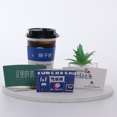 China Disposable Hot Paper Cup Sleeve , Custom Paper Coffee Cup Sleeve With Logo for sale