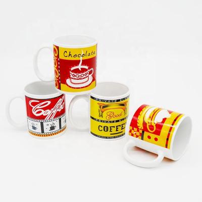 China Viable custom wholesale ceramic coffee mug with decal soup sublimation ceramic mugs for sale