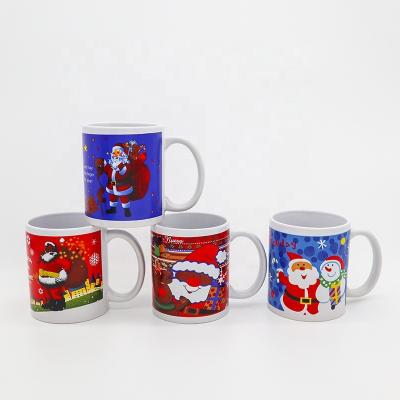 China Viable Wholesale Custom Logo 11oz Sizes Tea Coffee Mug Christmas Ceramic Mug for sale