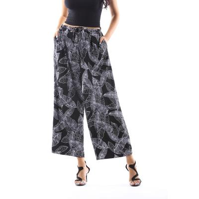 China New Breathable Breathable Loose Fashion String Suction Woman Elastic Waist Trousers Lady Beach Pant New for sale