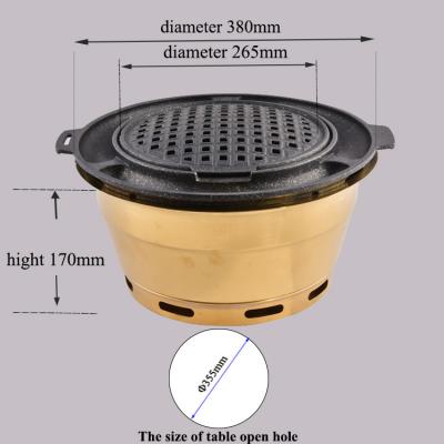 China Easily Assembled Multifunctional DISCOUNT Charcoal Korean Barbecue Grill BBQ Grill for sale