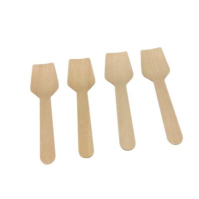 China Natural Bamboo Eco-Friendly BPA Free Disposable Ice Cream Spoon Fork And Dessert Set for sale