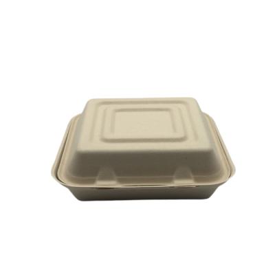 China Eco-friendly 10 Inch 3 Compartment Biodegradable Fiber Pulp Take Away Box For Restaurant Supply for sale