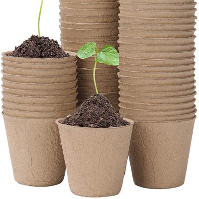 China Planting Seedling Seedling Cups 100% Biodegradable Peat Flower Starter Paper Cups For Garden for sale