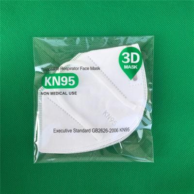 China Custom Recyclable Anti-dust Disposable Foil Bag Packaging KN95 Face Plastic Sachet Environmental Bag for 10pcs for sale