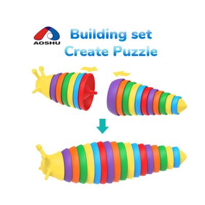 China New Design 3d Sensory Ingot Sensory Toy Arcuated Twist Popping Articulated Finger Relaxation Ingot with DIY for sale