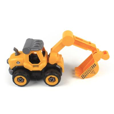 China RC Model Toys Take Apart Building Construction Kids Educational rc DIY Excavator Car Truck - With Electric Drill for sale