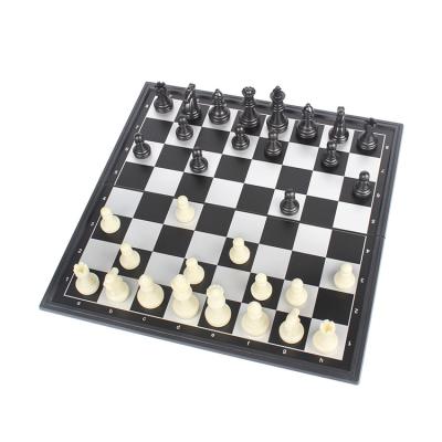 China Magnetic Chess Board Game Chess Pieces Metal Chessboard Set Board Plastic Custom White Black Price Foldable International Chess Sets For Kids 6+ for sale