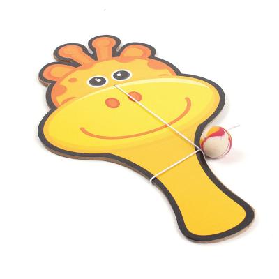 China Hot Sale Beach Gifts Paddle Paddle Wooden Beach Ball Set Racket With 1 Ball for sale