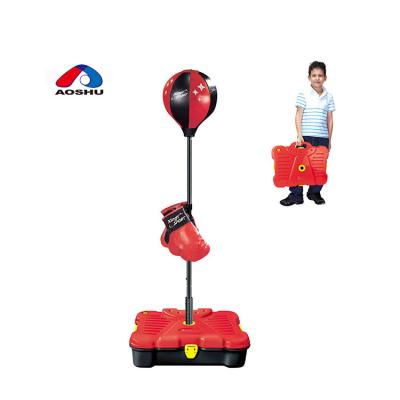 China Hot Selling Boxing Toy Highly Adjustable Sport Freestanding Punch Ball Boxing Set Boy Kid Training Toy With 2 Gloves Storage Box for sale