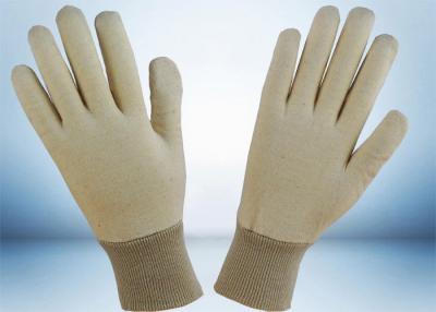 China Natural White 100% Cotton Work Gloves No Fluorescent Brightener Added for sale