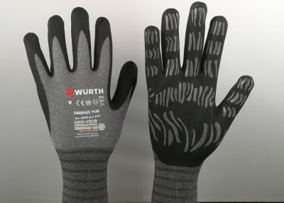 China Hoben Mikroschaum Isoliernitril-Handschuhe, Nitril eingetauchte Handschuhe Korn-Muster an zu verkaufen