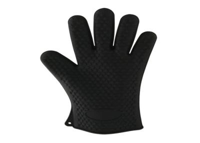 China Food Grade Black Silicone Oven Gloves food grade silicone Heat Resistant Work Gloves Hot Pressing for sale