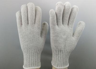 China Elastische Stulpen-Baumwollschnur Knit-Handschuhe, Baumwollarbeits-Handschuhe mit Gummigreifer-Punkten zu verkaufen