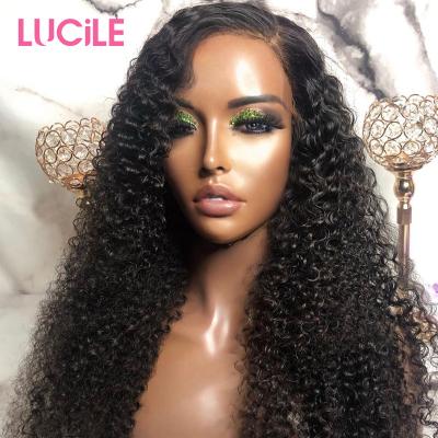 China 100% Cuticle Aligned Human Hair Wigs For Women Glueless Full Hd Lace Frontal Wig Water Wave Deep Wave Transparent Loose Curly Wave Human Hair Lace Frontal Wig for sale