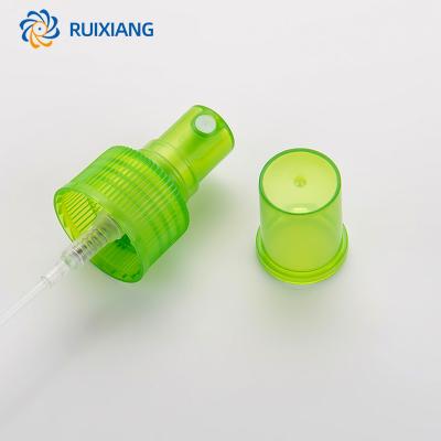 China Non Spill 33mm RUIXIANG selling Color Aluminium-Plastic Fine Mist Spray Pump Fine Mist Sprayer Pump with a Cap for sale