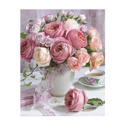 China GJ DP133 DIY 5D Diamond Painting Flowers Diamond Embroidery Modern Roses Decor Gift for sale