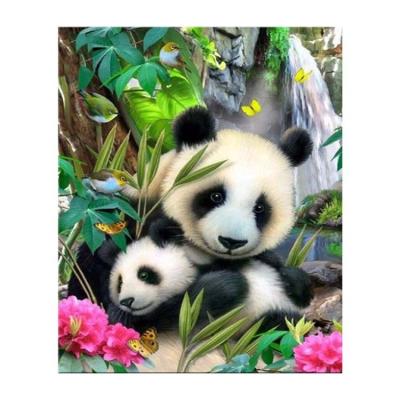 China GJ DP136 modern diy panda diamond painting 5d embroidery custom animal cross stitches full drill diamond painting diy painting kits for sale