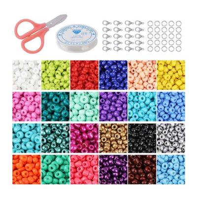 China Fashionable guojie Seed Glass Beads Plastic Box 24 Slots 24 Colors Shiny High Quality Seed Beads for Jewelry Diy Making for sale