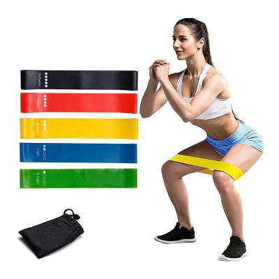 China Bodybuilding Fitness Custom Logo Elastic loop Resistance Bands for Fitness Bandas Elastica Gym Workout Exercise Latex nature rubber Resistance Bands for sale