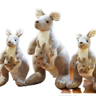 China Cute Soft Stuffed Animal Plush Soft Toy Baby Doll Sleeping Fun Baby Animal Kangaroo for sale