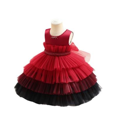 China Anti-wrinkle Toddler Girl Baby Dress Up Dresses Lace Up Tulle Dress Kids 6M Birthday Christening Infant Party Cake Smash Outfit for sale