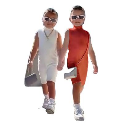 China Loungewear Teams 2023 Wholesale Children Clothing Kids Clothing Sets Girls Shorts Kids Summer Sleeveless Clothes for sale