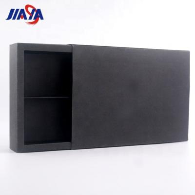 China Custom environmental friendly recyclable black pure black card box food grade drawer cake packaging/mooncake baking box for sale