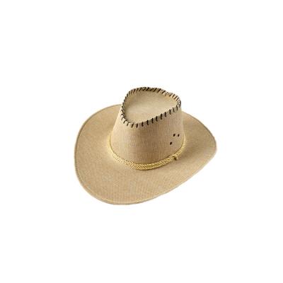 China OEM high quality mens handmade cowboy hats terylene print western cowboy hat for sale