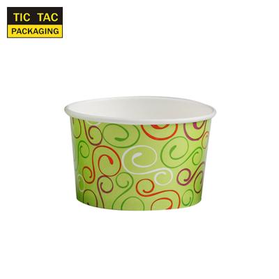 China Custom Printed Design 5oz Disposable Ice Cream Disposable Paper Cup for sale