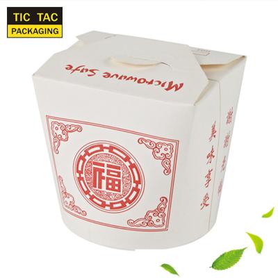 China Disposable Noodle Box Chinese Paper Lunch Take Out Corrugated Boxes for sale