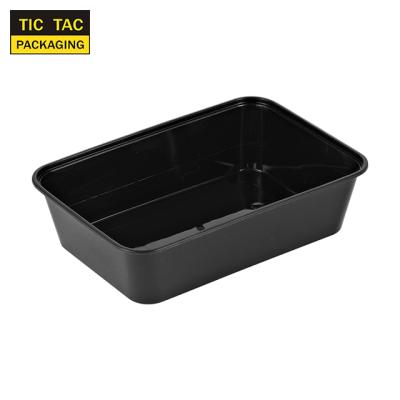 China Disposable 650ml Microwave Disposable Plastic Food Container for sale