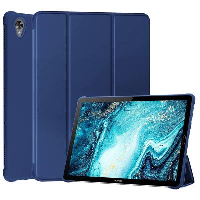 China Durable / Eco-friendly / Light Weight / Three Fold Bracket Shockproof High Quality Leather TPU Tablet Cover Case For Huawei Mediapad M6 10.8 inch for sale