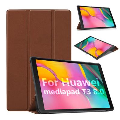 China Durable / Eco-friendly / Light Weight / Shockproof For Huawei Mediapad T3 8.0 Cover Case Smart Sleep Wake Tablet Protective Leather Case for sale