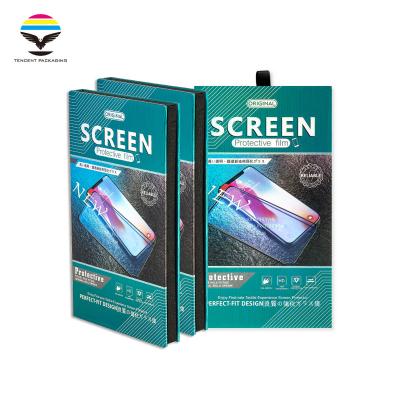 China Recyclable Customized Packaging Cell Phone Tempered Film Wooden Box Screen Protector Packaging Box Grade Hard Film Gift Box for sale