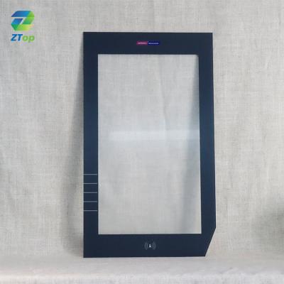 China School 1.1mm LOGO printed Digital Signage Monitors Tempered Glass Panel for sale