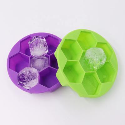 China Food Grade Viable Silicone Ice Mold Honeycomb BPA Hexagonal Ice Lattice Easy To Clean for sale