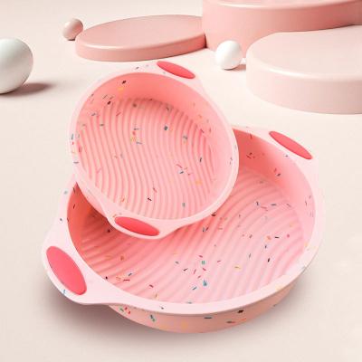 China Sustainable Round Bread Baking Tray Mousse Cake Mold Food Grade Mold Silicone Cake Baking Tool for sale