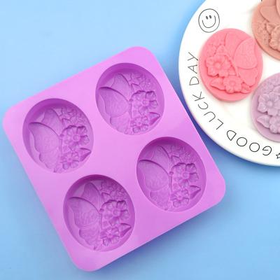 China Disposable Customize Butterfly Non Stick Silicone Soap Molds For Soap Making, Candle Molds Silicone for sale