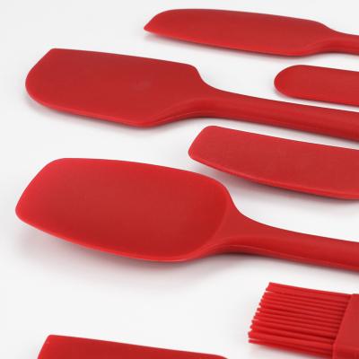 China Silicone Rubber Spatula Scraper Viable Heat Resistant Non Stick Silicone Kitchen Utensils For Cooking for sale