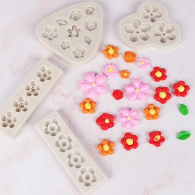 China Wholesale Reusable Disposable Flower Shape Cake Decorating Molds Sheet Silicone Molds For Fondant for sale