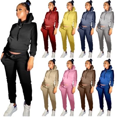 China Dressable Velvet Women Winter Corduroy Drawstring Sweatpants And Hoodie Two Piece Sets Keep Warm Casual Sportswear Tracksuit Set for sale